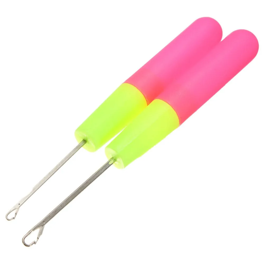 1pcs/lot Plastic crochet braid needle Feather Hair Extension Tools Wig Hook Needle Threader Knitting hair crochet needles