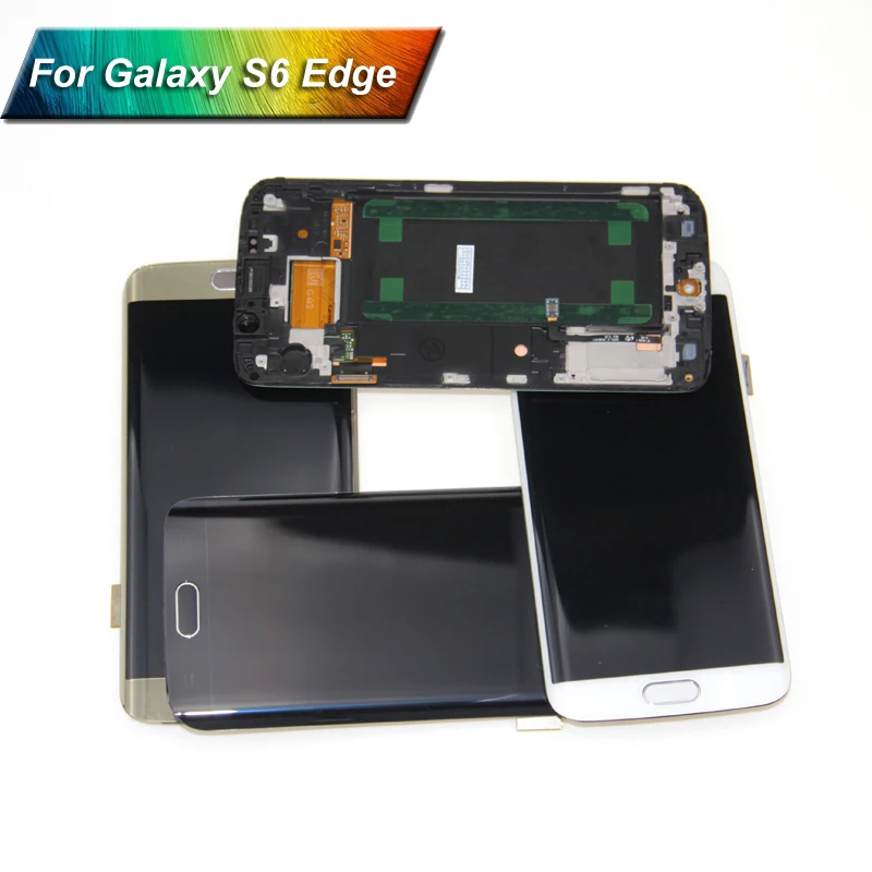 Золотой белый синий для SAMSUNG Galaxy S6 edge ЖК-дисплей G925 G925I G925F сенсорный экран
