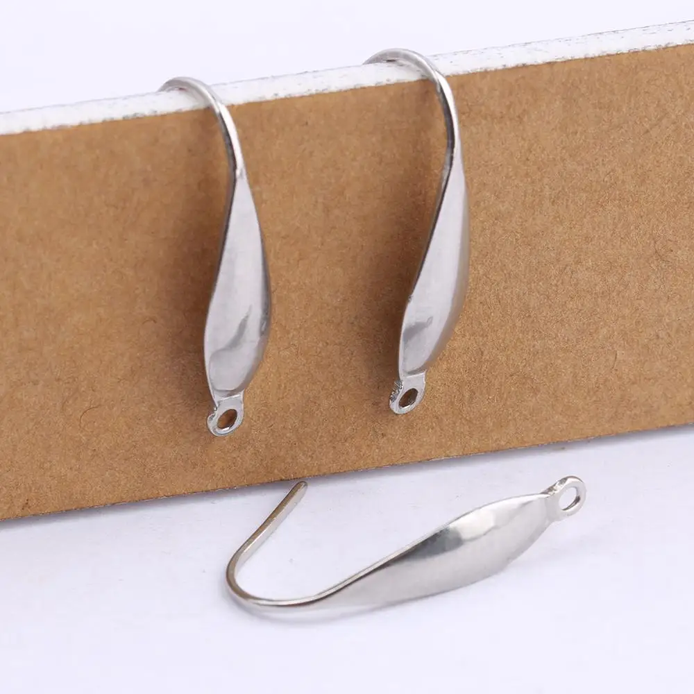 

onwear 50pcs surgical Stainless Steel 316 earring hooks diy ear wires findings for jewelry making supplies