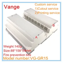 1 шт./лот din рейка электрическая розетка 88*158*59 мм инструмент из АБС-пластика коробка случае огнеупорный для провода соединительного устройства