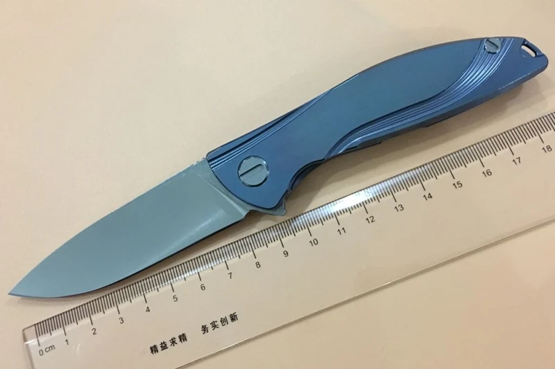 JUFULE 2017 сделанный Dmitry Sinkevich Neon Flipper складной нож D2 blade TC4 титановые походные