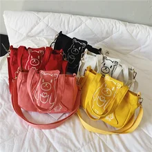 Новые детские сумки, мини-сумки для девочек, Мультяшные холщовые сумки через плечо, Повседневные детские сумки через плечо