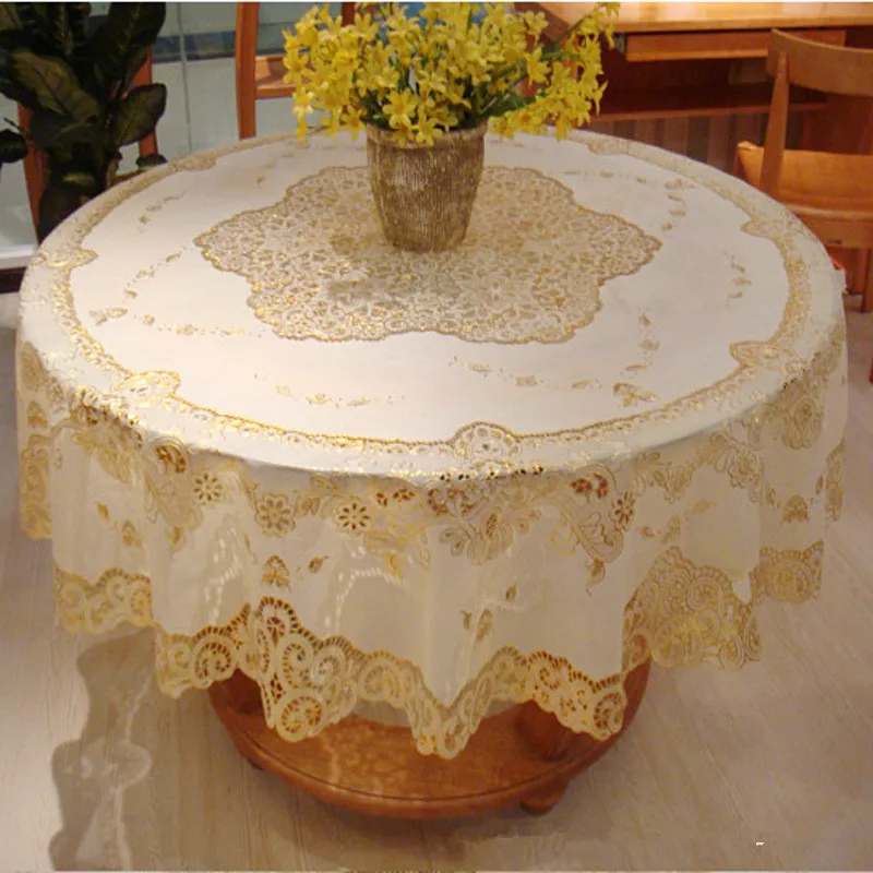 

New Style R150CM Rounded Table Cloth Table Cover Hotel Restaurant PVC Tablecloths Coffee Table Home Party Wedding Table Cloth