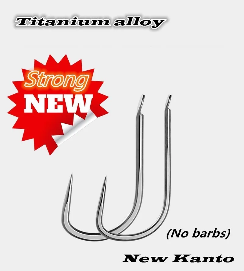 50 100 200 500 Pcs Japan Titanium Alloy Fishing Hooks No Barbs Carp