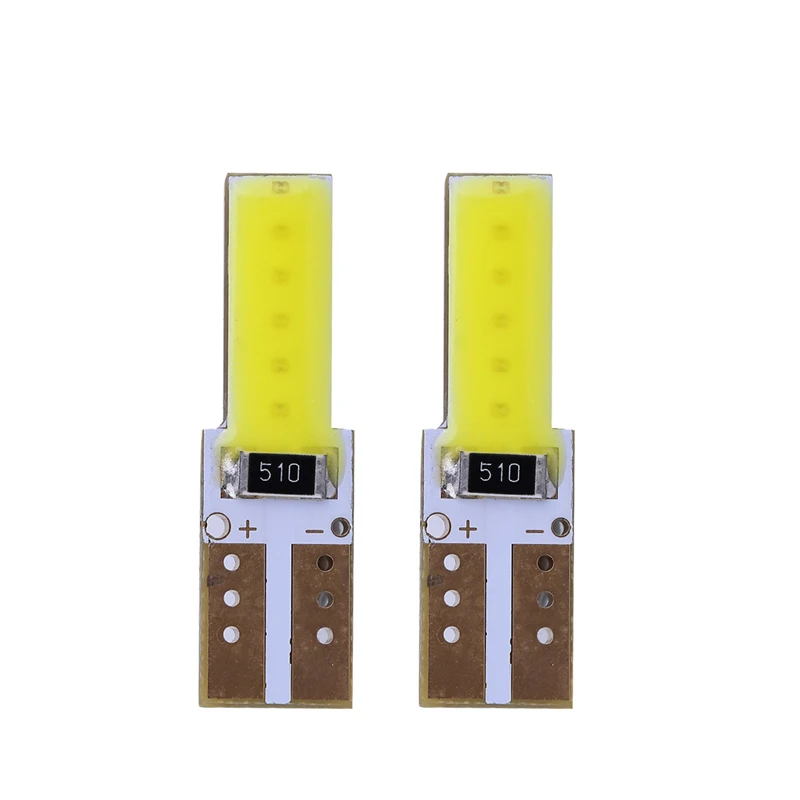 

10pcs T10 W5W COB Car Led Side Tail Interior Turn Signal Lamp License Plate Light White Bulb Canbus No Error Free Super Bright
