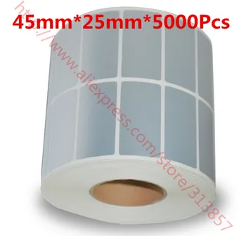 

sublimation blanks stickers waterproof not tear silver PET custom stickers 45 * 25mm * 5000Pcs For barcode tags labels Printer