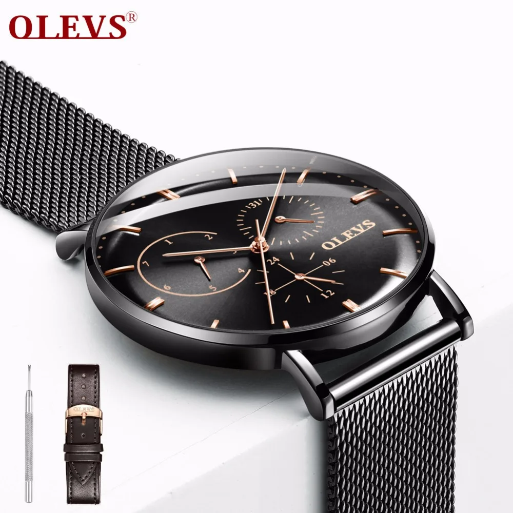 Kopen Mode Heren WatchesTop Merk Luxe Quartz Horloge Mannen Casual Slim Mesh Staal Waterdicht horloge Heren Relogio Masculino ontre