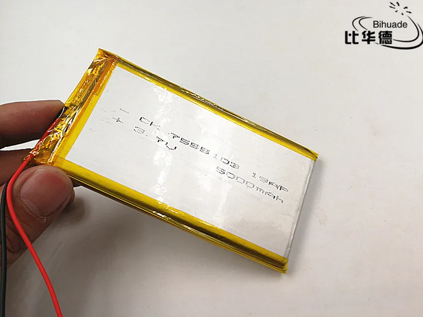 Recarregável de Polímero de Lítio para Gps Frete Grátis Lote 7555103 3.7 v 5000 Mah Li-po Bateria 5 Pçs - - Image 4