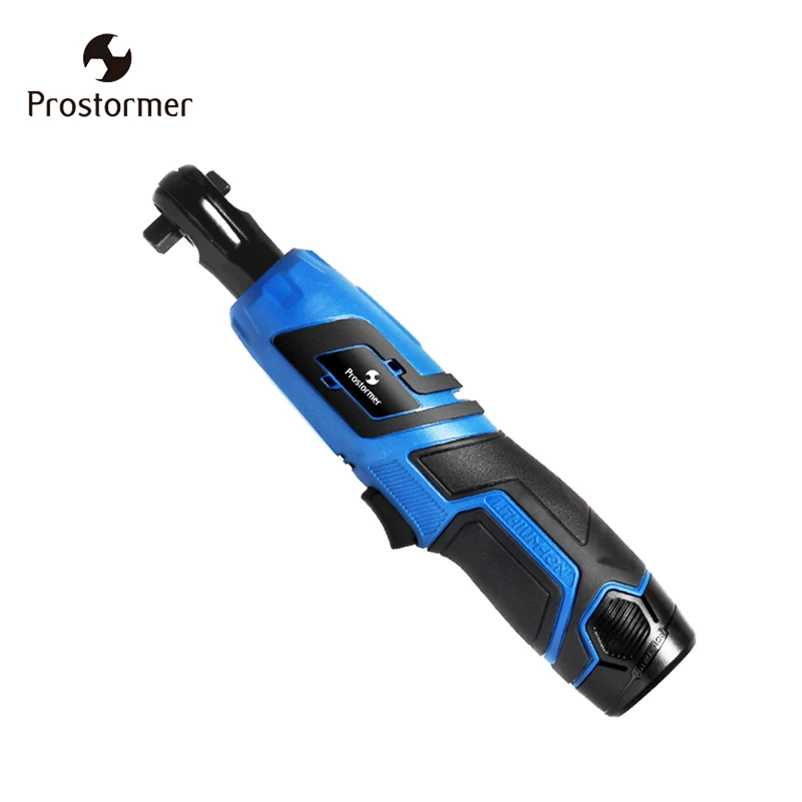 

Prostormer 12v Electric Wrench Ratchet Household 3/8 inch Cordless Chargeable Professional Right Angle Wrench Tools