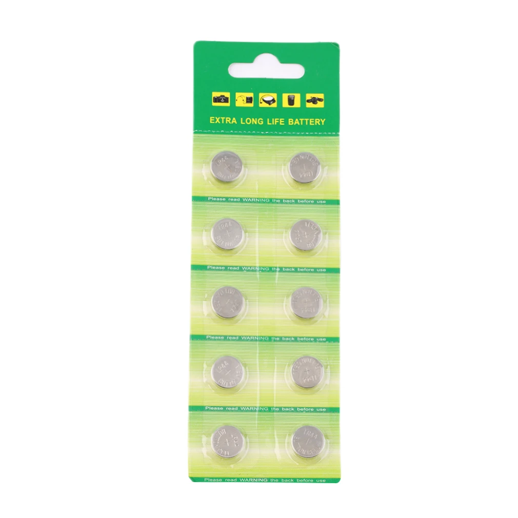 OUTAD 10pcs Alkaline Coin Cell Button Battery AG13 LR44 ...