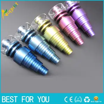 

10pcs/lot Titanium Nail colorful titanium domeless nail titanium nails for glass Smoking pipe