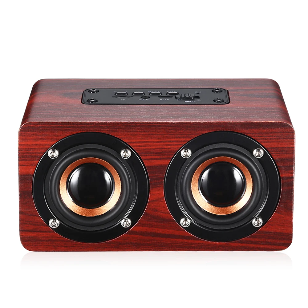 W5 Wooden Bluetooth Speaker 10W Portable HiFi Shock Bass TF 4.2 Subwoofer music FM Loudspeakers Surround | Электроника