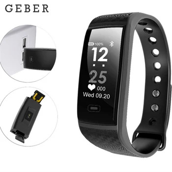 

Geber Colorful CK17 Heart Rate Blood Pressure Monitor smart wristband Sport Fitness Activity Tracker Wristband USB-charge Watch