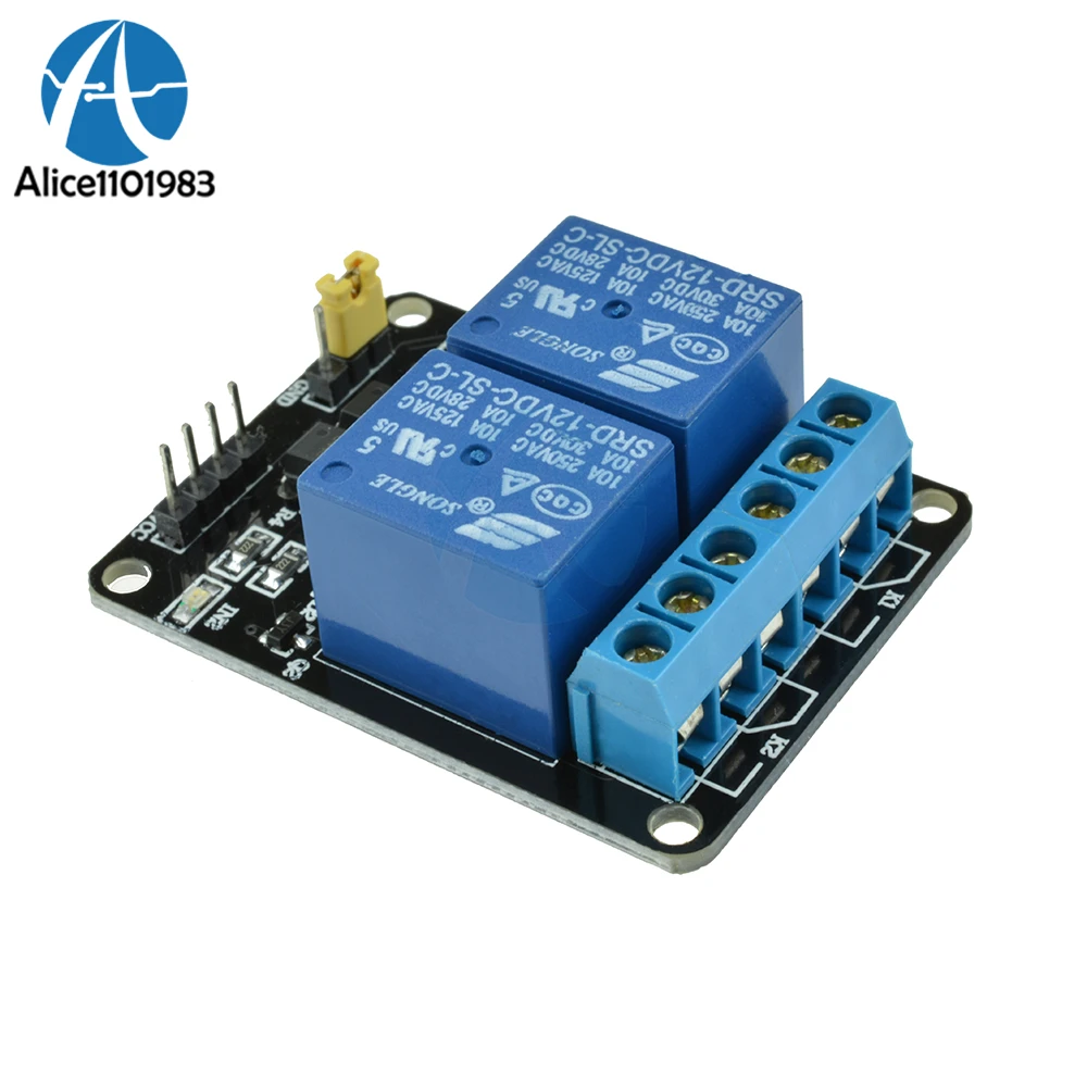 

12V 2 Channel Relay Module Shiled Relay Expansion Board Low Level Triggered 2V Relay interface board for Arduino