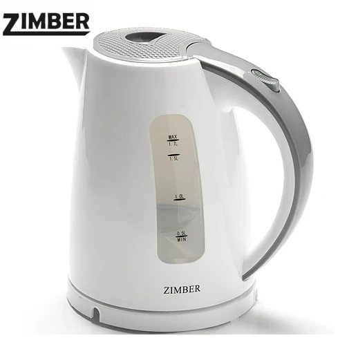 Электрический чайник Zimber ZM-11105 (1.7 л, 2200 Вт, пластик, белый/серый)