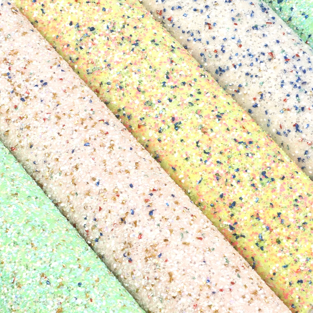 

20*34CM Chunky Glitter Fabric Shiny Sequins Patchwork DIY Bag Shoes Accessories Fabric Handmade Phone Case Material,1Yc7249