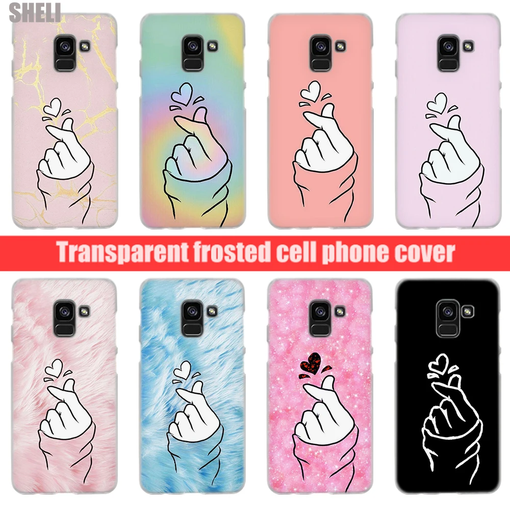 

SHELI Black White Love kpop Transparent Hard Case for Samsung Galaxy A3 A5 2017 A6 A7 A8 2018 plus Galaxy Note 9 8 5 4 A9