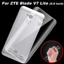 Zte лезвие V7 Lite чехол 0,6 мм прозрачный мягкий ТПУ чехол для телефона для zte Blade V8/V7 Lite чехол для задней крышки