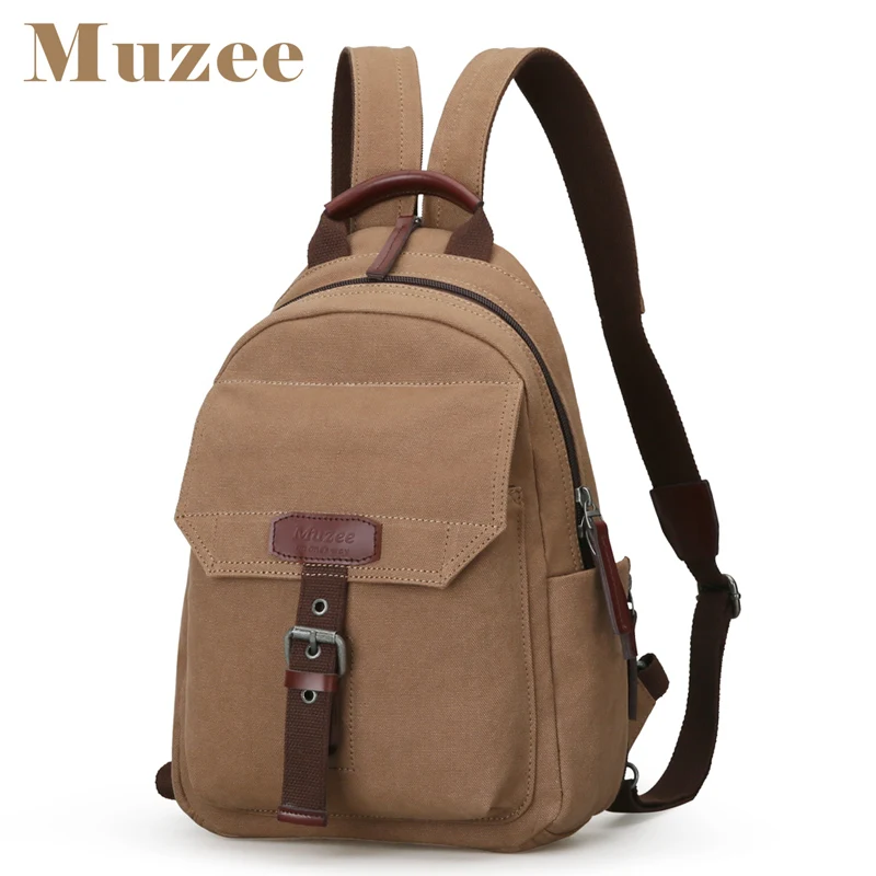 Новый модный рюкзак Muzee для женщин и мужчин холщовый вместительная сумка через
