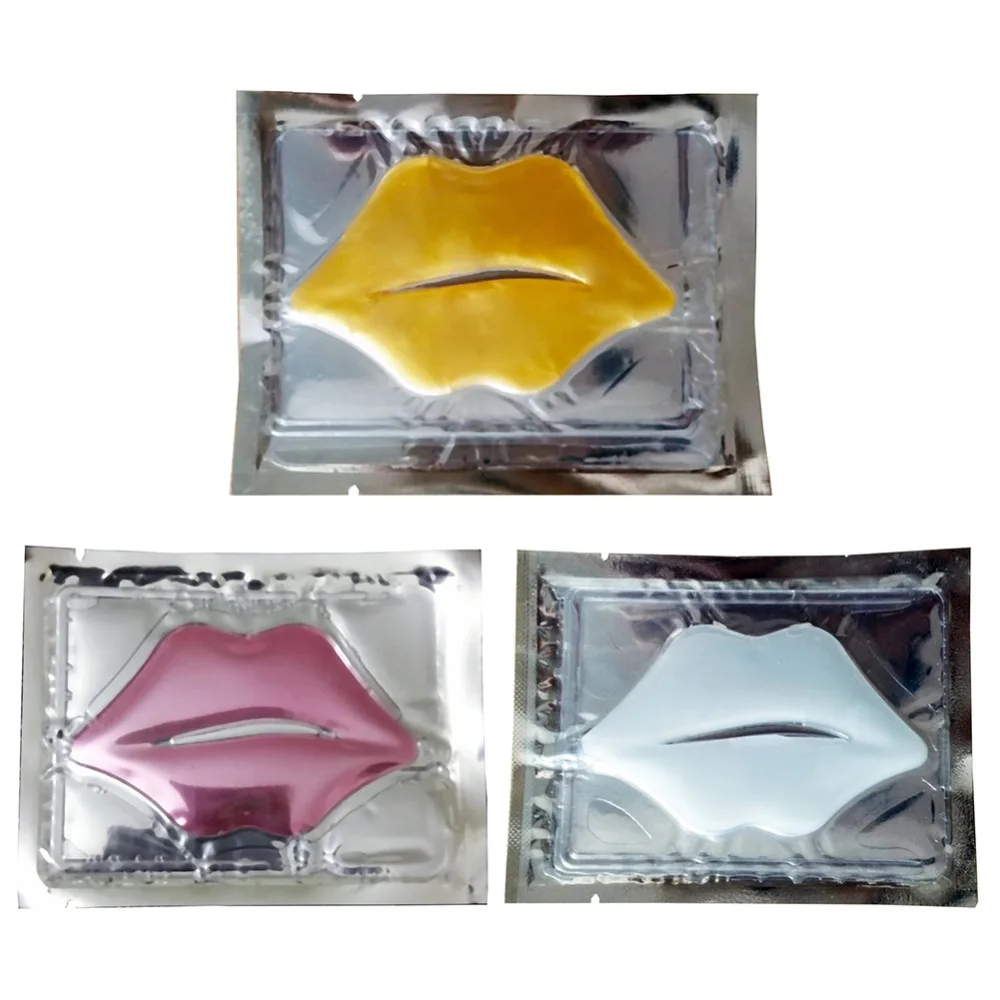 

10pcs Lip Plumper Collagen Lip Mask Pads Moisturizing Essence Anti Ageing Wrinkle Crystal Lip Membrane Patch Gel Lips Enhancer