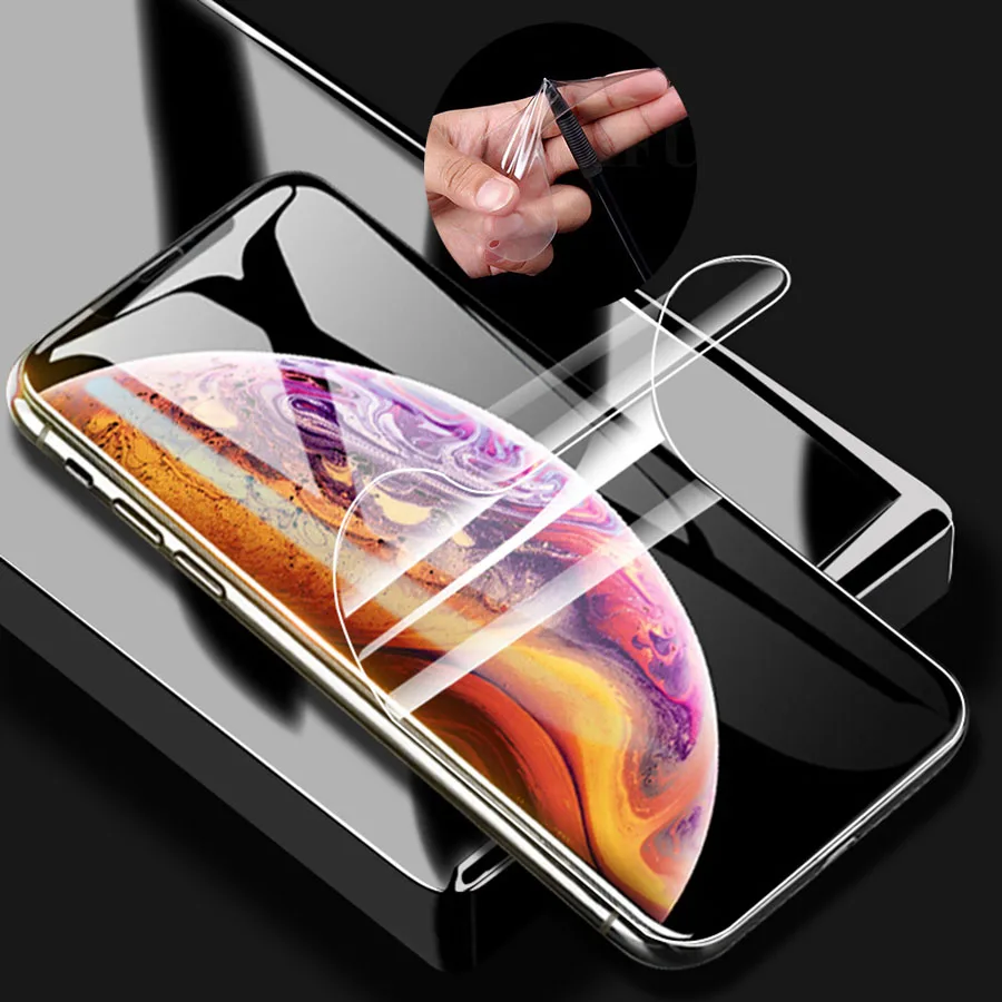 

2Pcs 3D Front and Back Soft TPU Hydrogel Sticker Film For iPhone XS Max XR XS X 6 7 8 Plus Front Full Cover Screen Protector