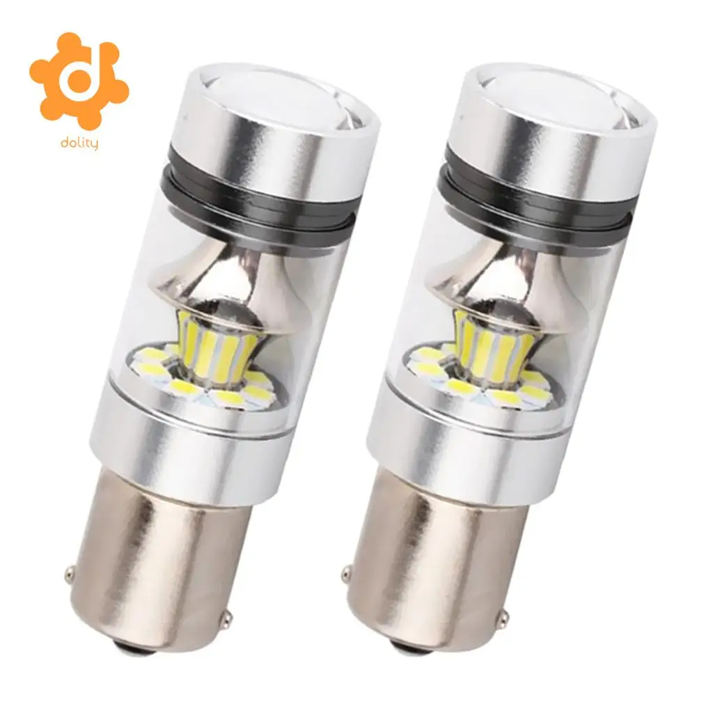 Baoblaze 2 Pieces Car 1156 BA15S 100W LED Lights Turn Signal Reverse Bulb 6000K White