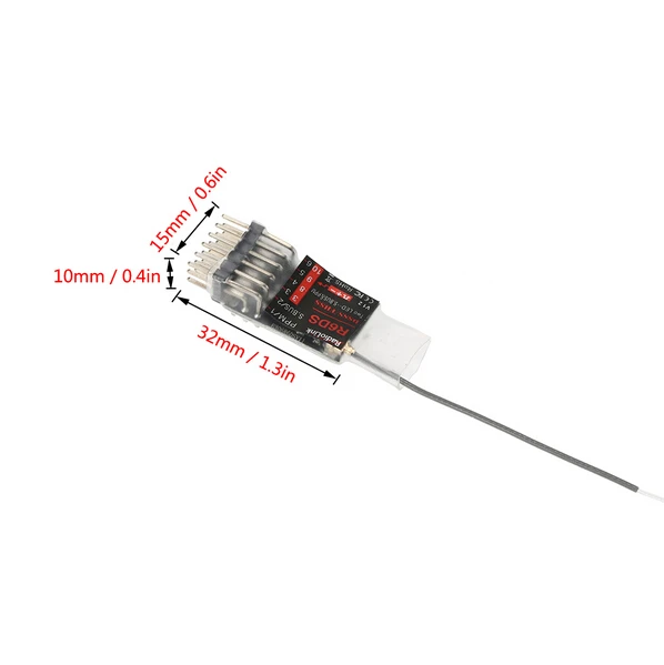 

Radiolink 2.4G 6channels Receiver R6DS for RadioLink AT9 AT10 Transmitter 3ms Response 3.9g mini Receiver