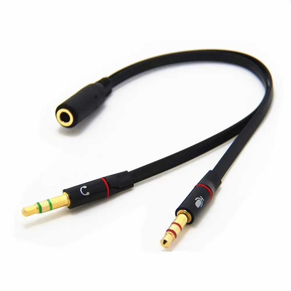 Headphone Splitter Cable, 3.5mm Female To 2 Dual 3.5mm Male Headphone