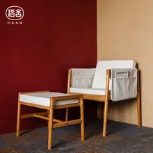 ZEN’S BAMBOO Sofa Chair Bamboo Armchair Stool Set Sponge Cusion Hanging bags Home Living room/Bedroom/Study Furniture