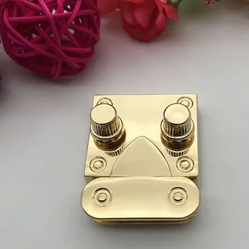 

10pcs/lot New Luggage hardware accessories Pale golden thickening of lock packets twist lock mortise lock decorative lock