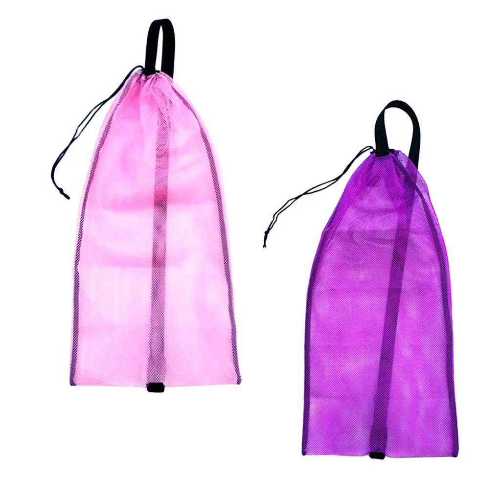 Perfeclan 2pcs/Set Diving Snorkel Mask Surface Marker Mesh Bag Fin Carrier Bags for Water Sports SCUBA Snorkeling Tube Goggles