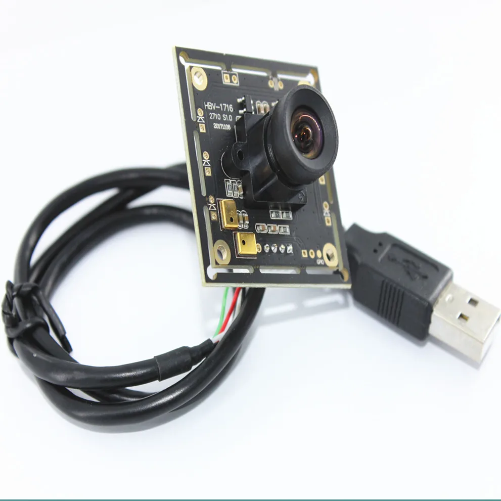 OV2710 2MP 1080P HD USB Camera module 100 degree distortionless lens 1M cable