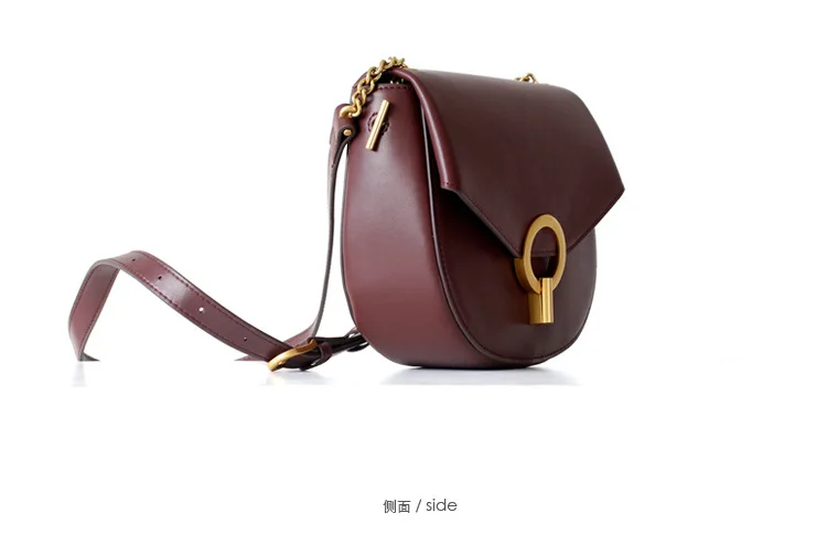 Женская Натуральная кожа винтажный дизайн полукруглый одно плечо седло специальная сумка