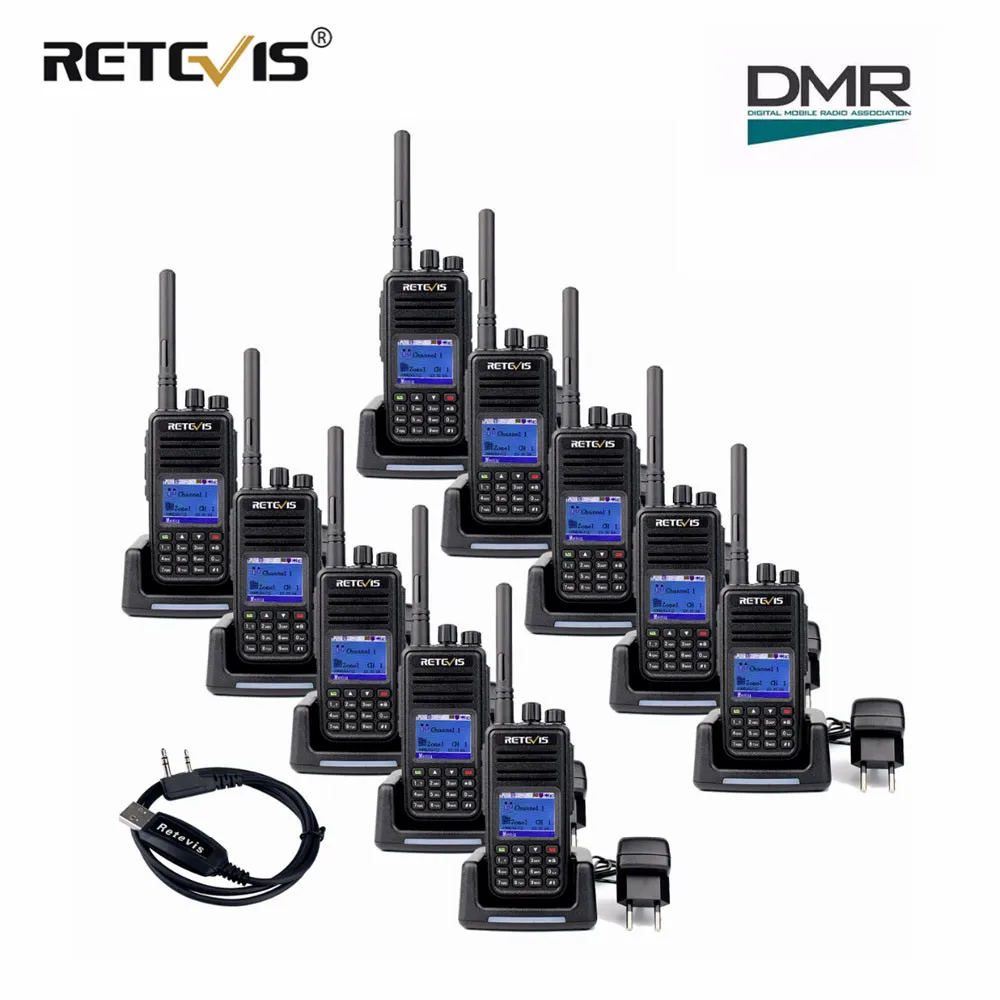 10pcs RETEVIS RT3 DMR Digital Walkie Talkies (GPS) UHF (or VHF) 5W