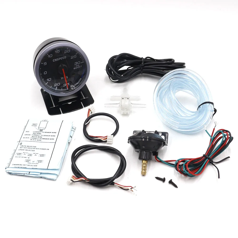 CNSPEED 60MM Racing Racing Car Turbo Boost gauge + Adjustable Turbo Boost Controller Kit 1 30 PSI IN CABIN Gauge-in Boost Gauges from Automobiles ...
