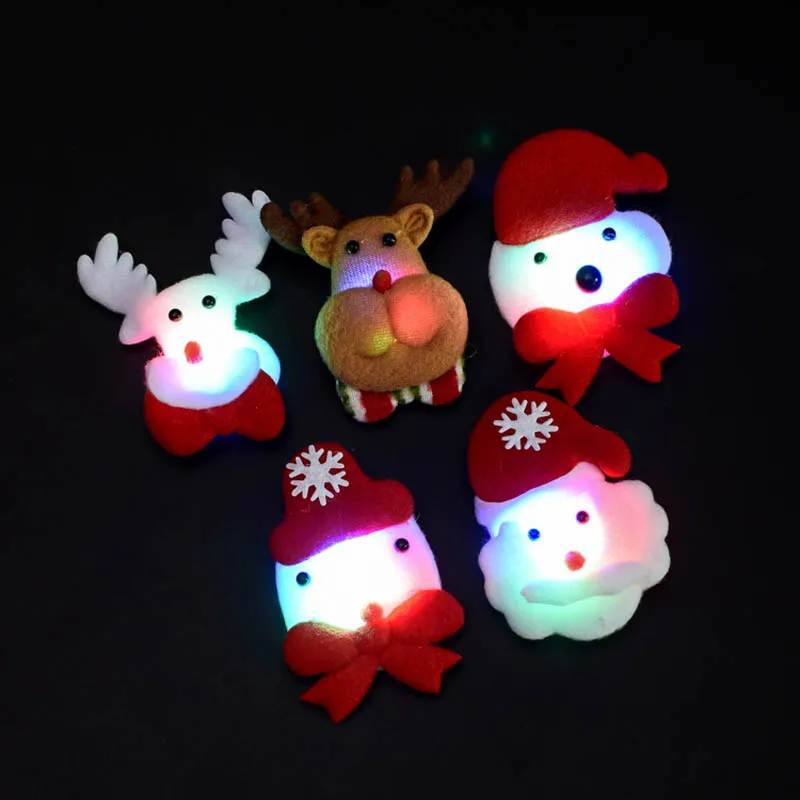 Рождественская повязка на голову, светильник, шляпа, очки, ручка, брошь, аксессуары, украшение для вечерние, праздничные, PAK55 - Цвет: as show -luminous br
