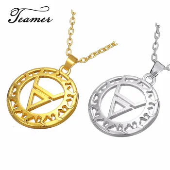 

Teamer Slavic Wealth Pedant Necklace / Retro Viking Amulet Talisman Circle Statement Round Necklace Acessories
