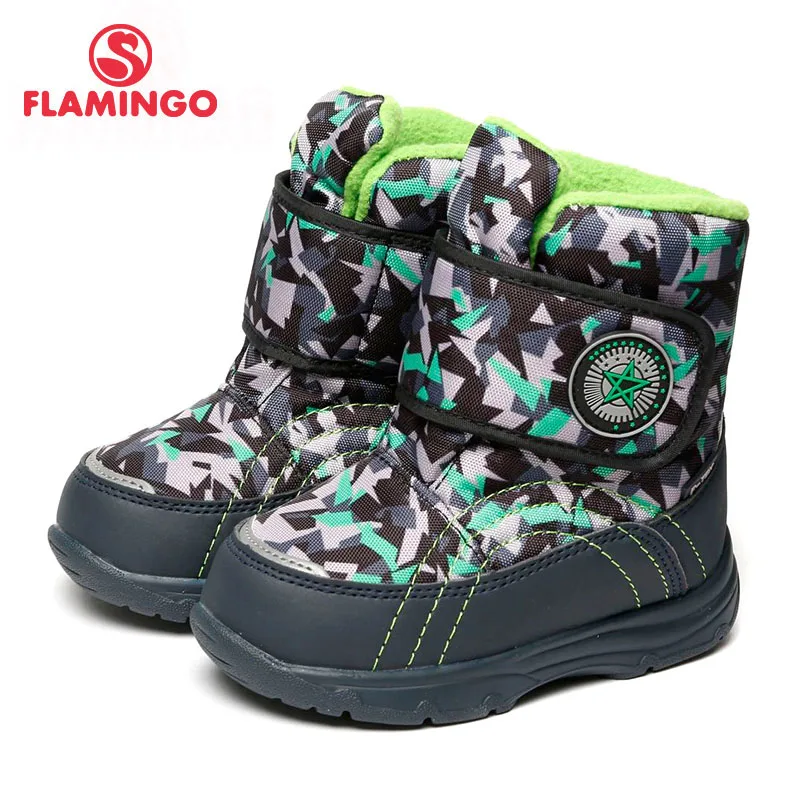 

FLAMINGO 2017 new collection winter fashion snow boots with wool high quality anti-slip kids shoes 72M-QK-0413