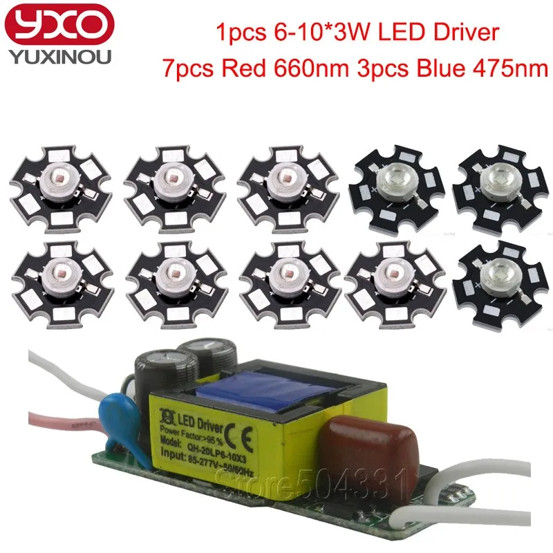 30w red blue led grow diy