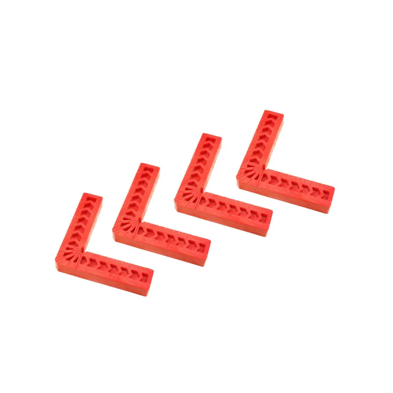 DWZ 4Pcs 90 Degree Plastic L Shape Corner Clamping Square Right Angle Clamps Ruler