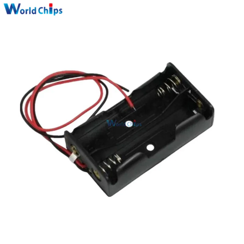 Пластиковый Чехол для аккумулятора 10 шт. держатель с проводами 2 X AA 3 0 V 2AA|holder