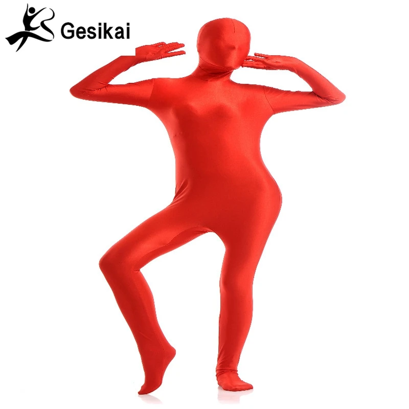 

Gesikai Women's Spandex Zentai Lycra Full Bodysuit Women's Zentai Suit Custom Second Skin Fancy Tights Suit Halloween Costume