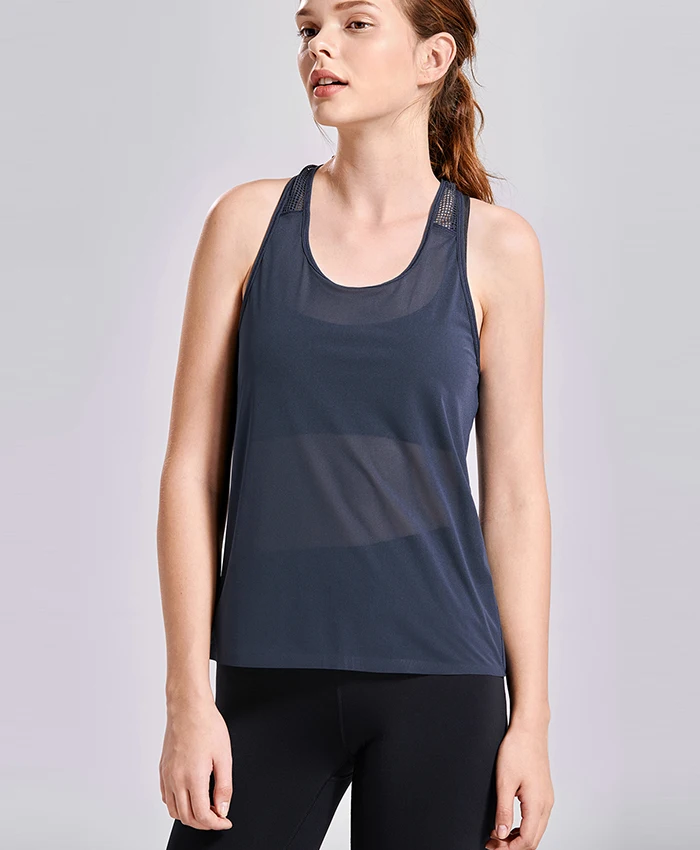 SYROKAN женская спортивная одежда Легкая сетчатая майка для тренировок Спортивная футболка для бега