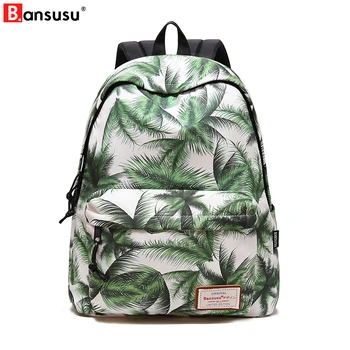 

New Waterproof Fabric Women Backpack Geometric patterns Pattern Printing Girls College Large Capacity Knapsack imok