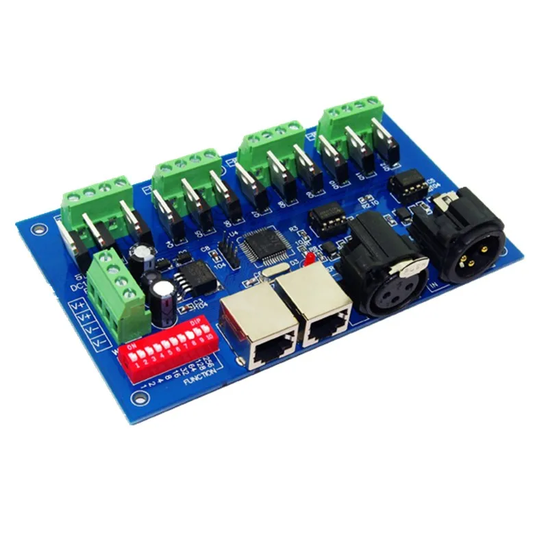

best price 1 pcs 12 channel Max 3A 4 groups with(XLR RJ45) dmx512 decoder Controller use for led strip light