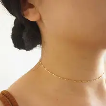 IPARAM Эффектный чокер с цепочкой изысканное бисерное ожерелье для женское колье до ключицы