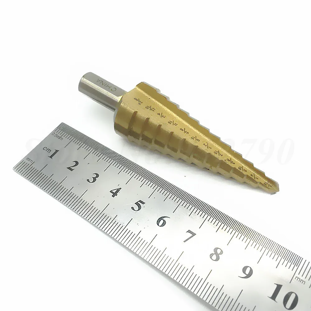 Titanium Step Drill Bit Cone Drill Bit Hole Metal Wood Cutter