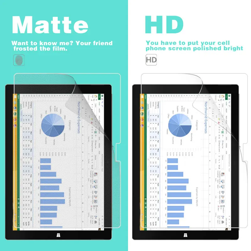 Передняя Антибликовая матовая пленка для Microsoft Surface Pro 3 12 В HD прозрачный глянцевый
