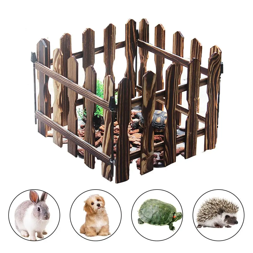 Tortoise Fence Carbonized Anti-corrosion Wood Reptile Enclosure Pet Piece Combination Indoor Outdoor Bulk Turtle | Дом и сад