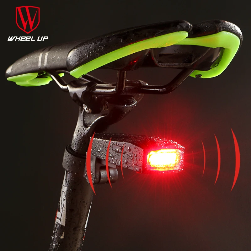 

Wheel Up New Design Alarm Bike Tail Light Intelligent Wireless Light COB Lamp Beads Mountain Bike Road SOS Bike Light Alarm Tail